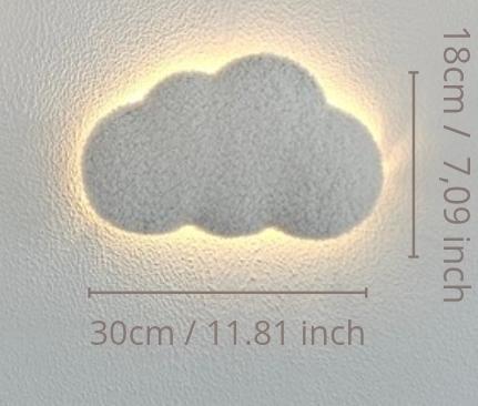 Set of 2 Cloud Wall Lamps – MEDIUM Size | Nursery Night Light | Baby Room Wall Decor | Cloud Light Bundle for Kids Bedroom