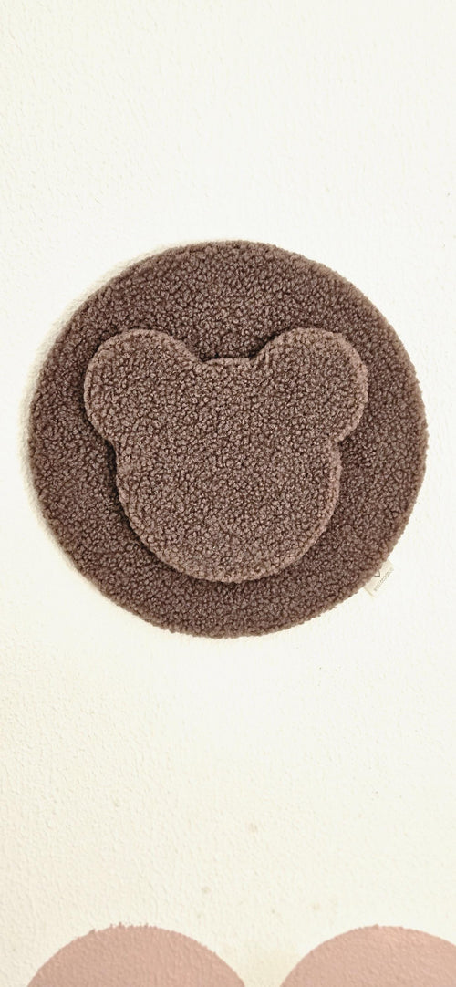 Bear wall decoration taupe multiple colors available baby room, boucle wall decoration, children's room, baby room