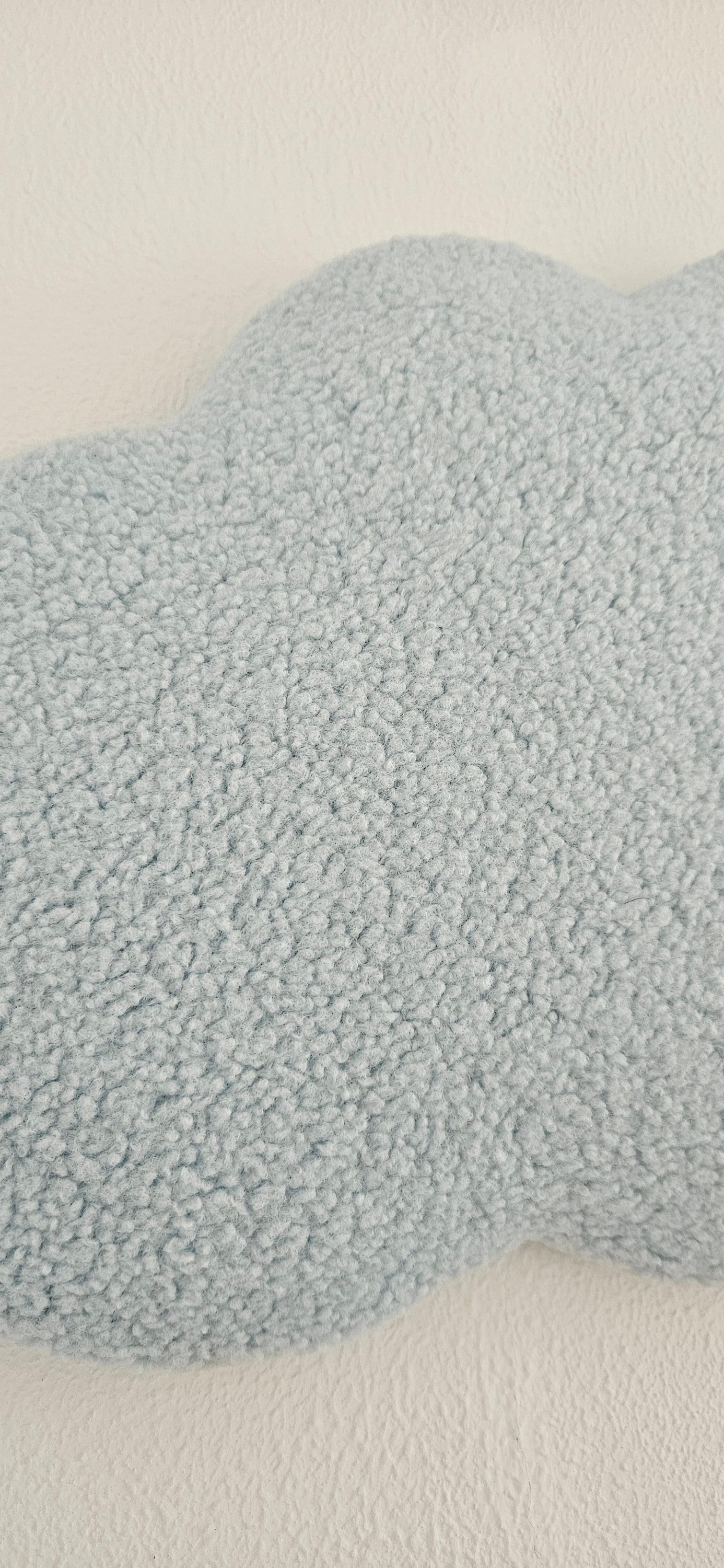 Set of wall decoration clouds baby room baby blue boucle wall decoration, children's room, baby room, clouds, baby blue