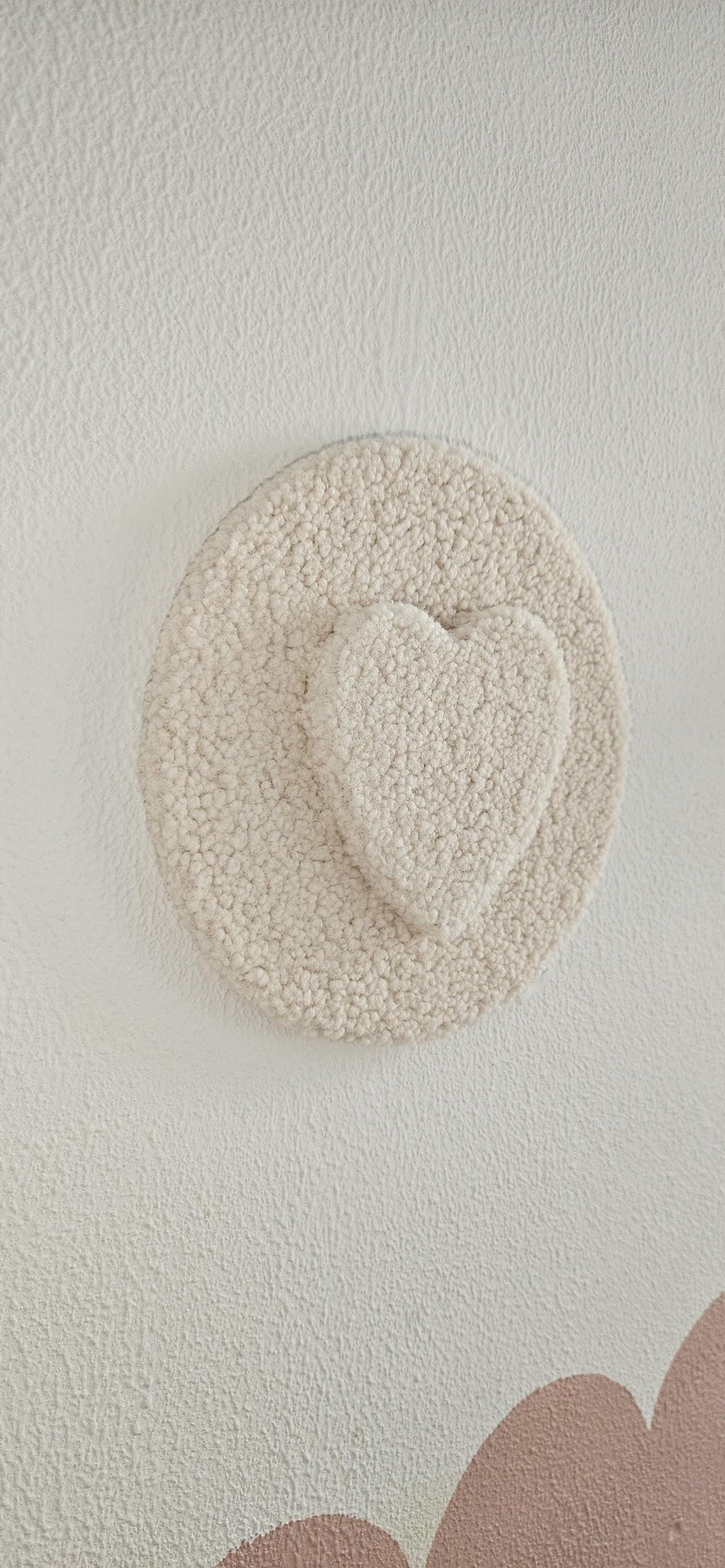 Heart wall decoration champagne multiple colors available baby room, boucle wall decoration, children's room, baby room