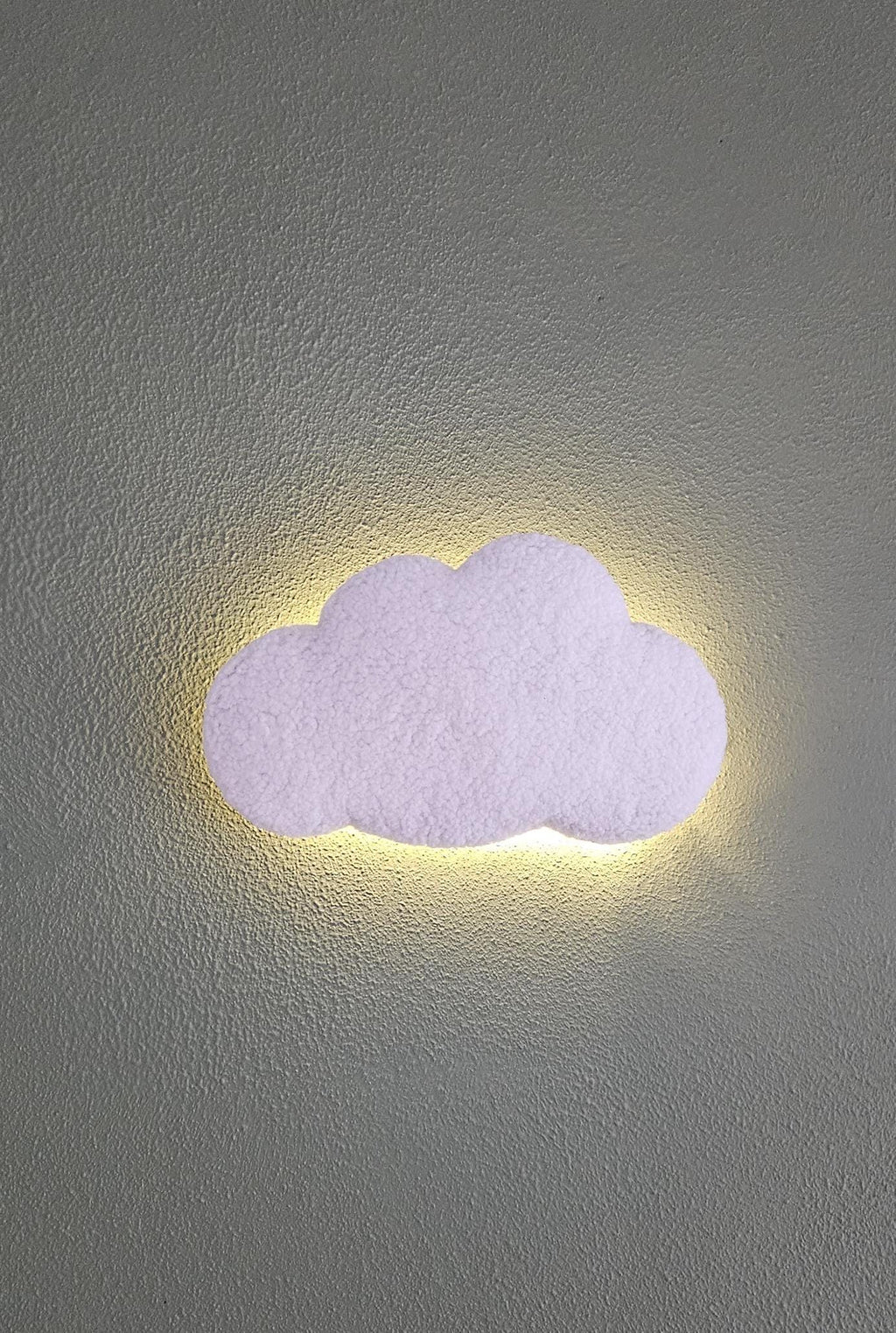 Cloud with light, small, battery-powered. Baby room wall decoration cloud boucle, nursery decoration, baby shower gift, baby clouds off-white.