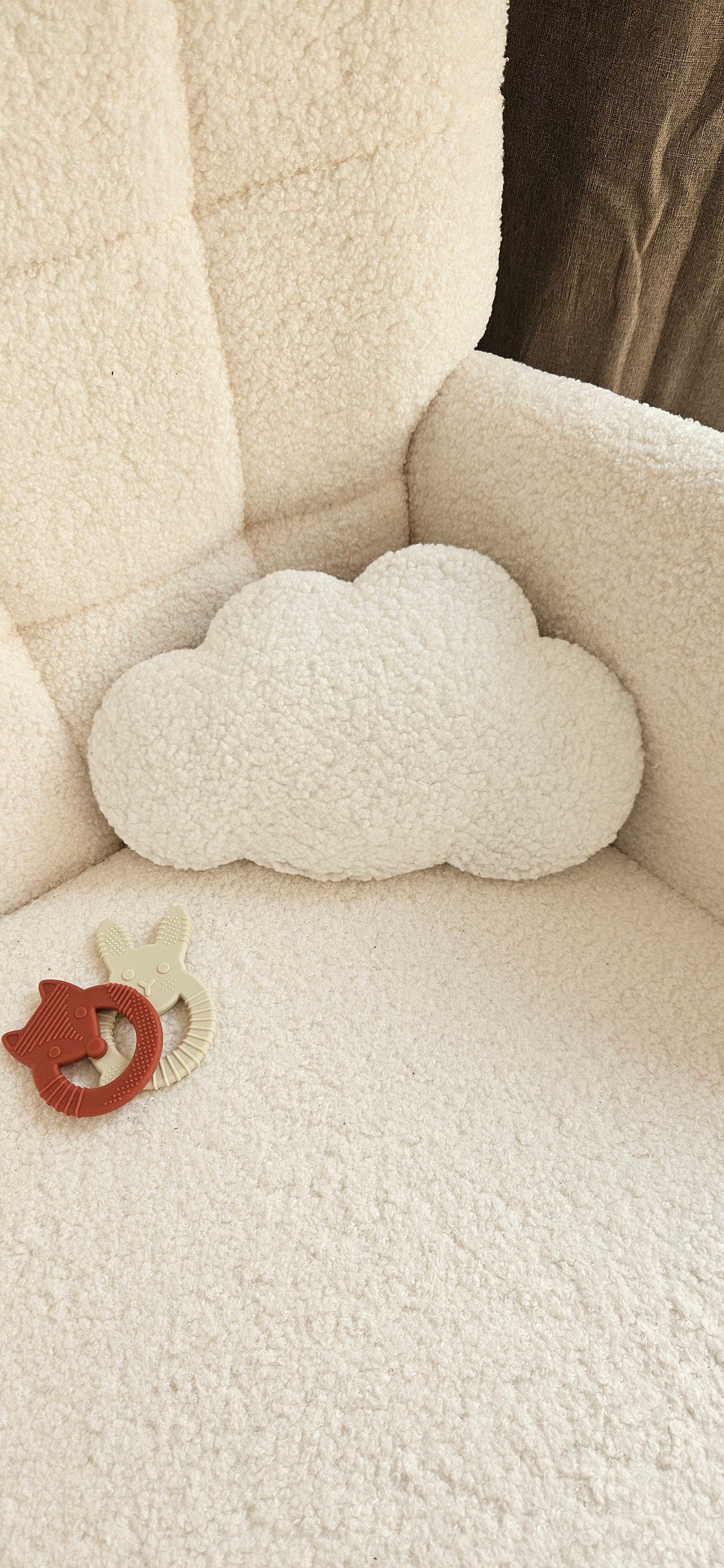 Small clouds wall decoration clouds baby room baby blue boucle wall decoration, children's room, baby room, clouds,