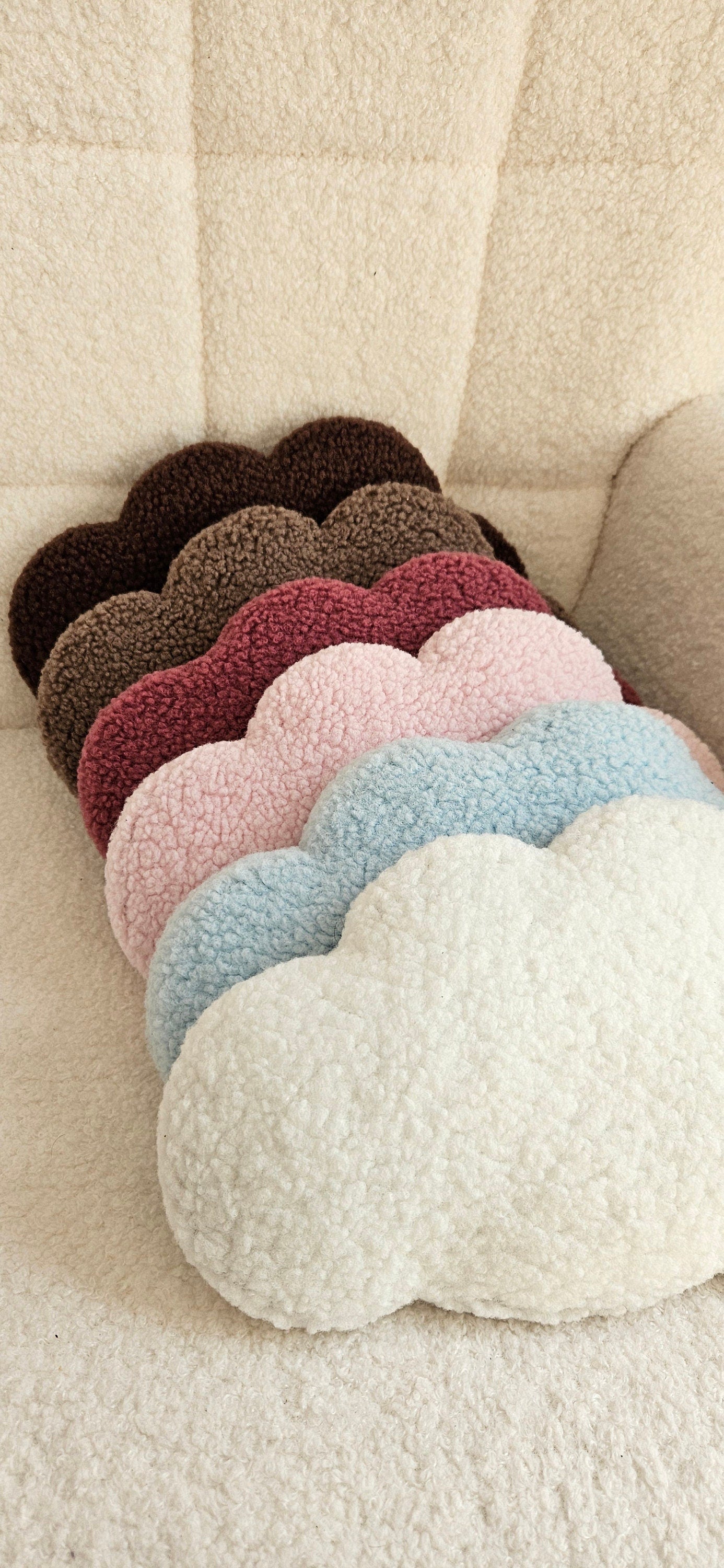 Small clouds wall decoration clouds baby room baby blue boucle wall decoration, children's room, baby room, clouds,