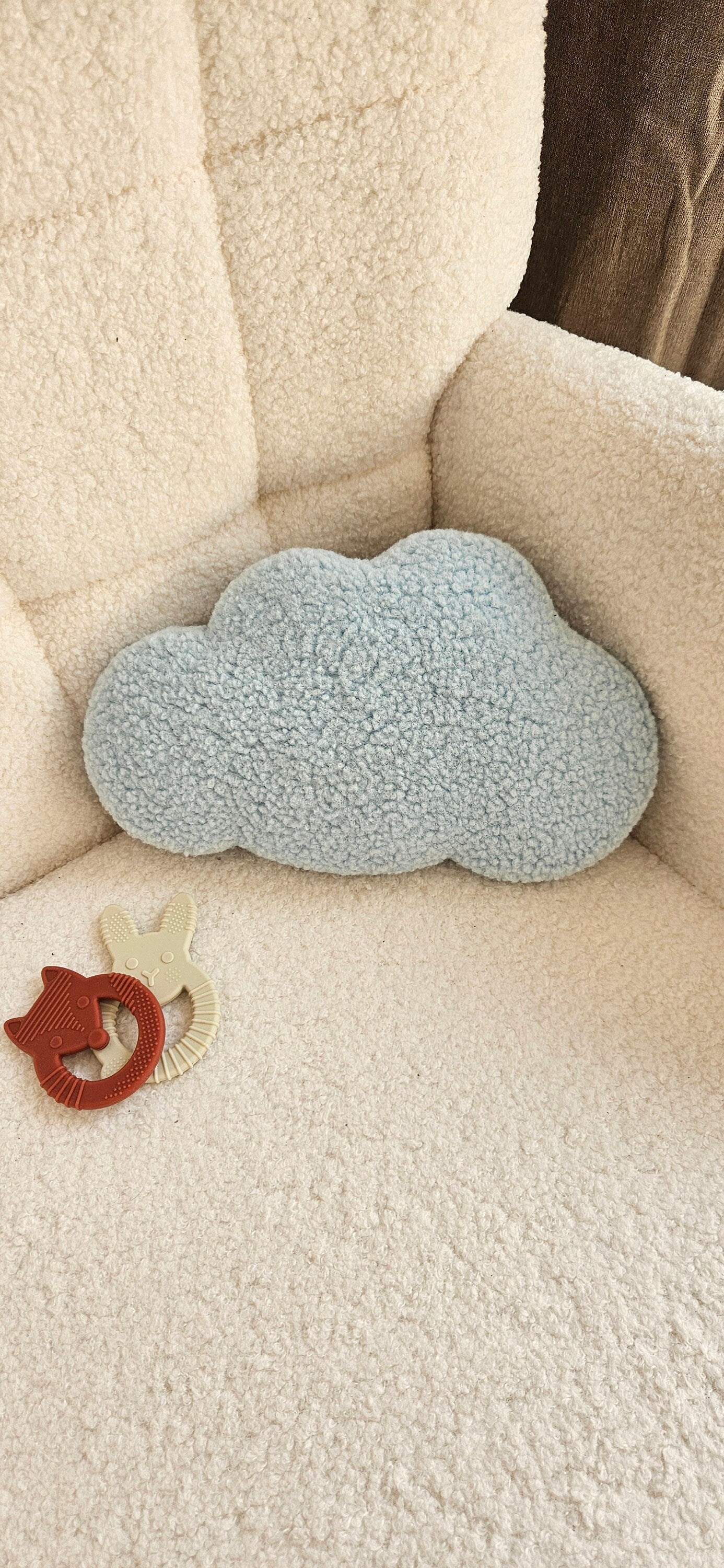 Small clouds wall decoration clouds baby room baby blue boucle wall decoration, children's room, baby room, clouds,