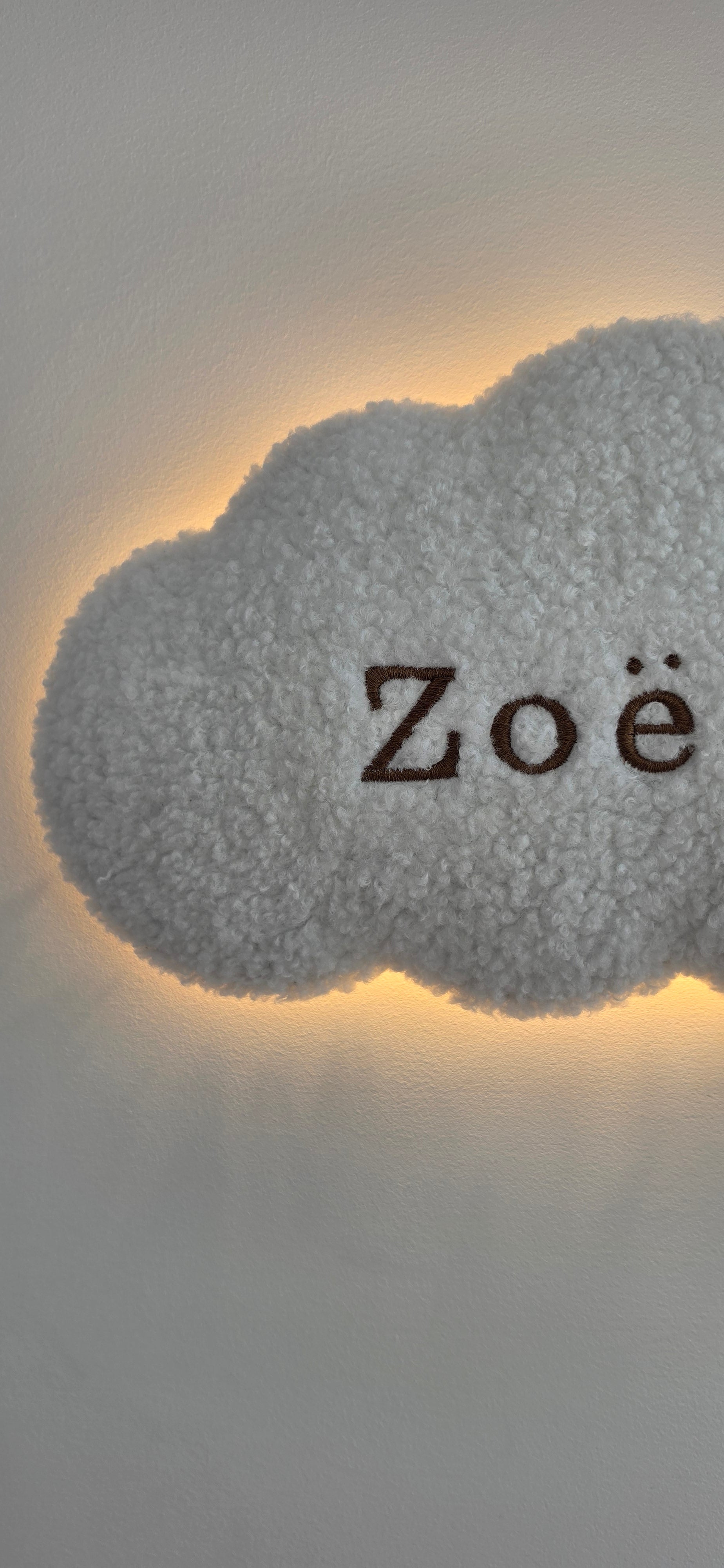 Gepersonaliseerde Teddy Wolkenlamp met Naam – LED Nachtlampje Babykamer